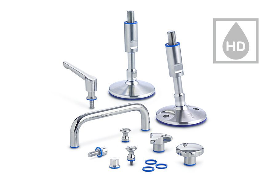 Standard Parts in Hygienic Design combine high surface quality, freedom from dead spaces, non-scooped outer surfaces, and sealed bolting areas. A sealing concept based on FEM calculations ensures reliable contact pressure after installation.

    suitable for use in hygienically sensitive areas
    quick and easy cleaning